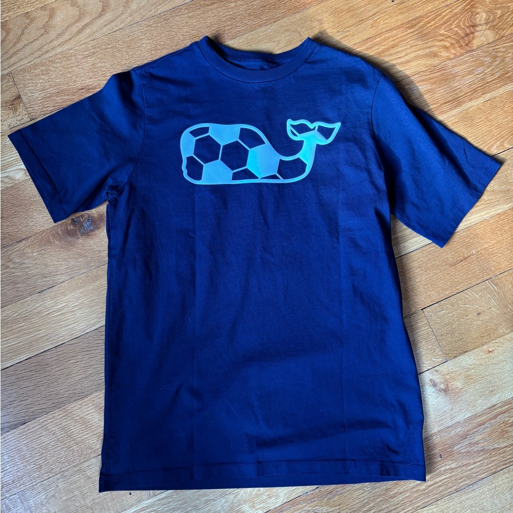 Vineyard Vines Kids' Navr Blue Whale Soccer Tee